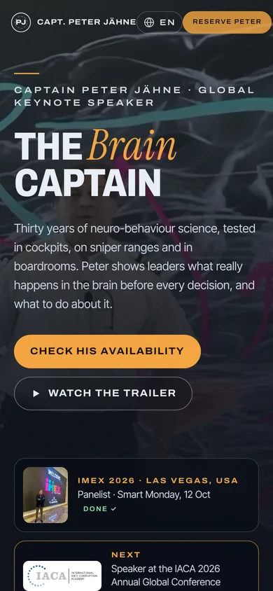 The same website on a phone.